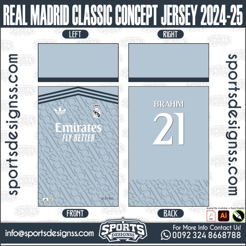 REAL MADRID CLASSIC CONCEPT JERSEY 2024-25. REAL MADRID CLASSIC CONCEPT JERSEY 2024-25, SPORTS DESIGNS CUSTOM SOCCER JE.REAL MADRID CLASSIC CONCEPT JERSEY 2024-25, SPORTS DESIGNS CUSTOM SOCCER JERSEY, SPORTS DESIGNS CUSTOM SOCCER JERSEY SHIRT VECTOR, NEW SPORTS DESIGNS CUSTOM SOCCER JERSEY 2021/22. Sublimation Football Shirt Pattern, Soccer JERSEY Printing Files, Football Shirt Ai Files, Football Shirt Vector, Football Kit Vector, Sublimation Soccer JERSEY Printing Files,