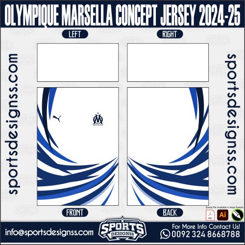 OLYMPIQUE MARSELLA CONCEPT JERSEY 2024-25. OLYMPIQUE MARSELLA CONCEPT JERSEY 2024-25, SPORTS DESIGNS CUSTOM SOCCER JE.OLYMPIQUE MARSELLA CONCEPT JERSEY 2024-25, SPORTS DESIGNS CUSTOM SOCCER JERSEY, SPORTS DESIGNS CUSTOM SOCCER JERSEY SHIRT VECTOR, NEW SPORTS DESIGNS CUSTOM SOCCER JERSEY 2021/22. Sublimation Football Shirt Pattern, Soccer JERSEY Printing Files, Football Shirt Ai Files, Football Shirt Vector, Football Kit Vector, Sublimation Soccer JERSEY Printing Files,