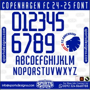 Copenhagen FC 24-25 FONT Download by Sports Designss _ Download Football Font