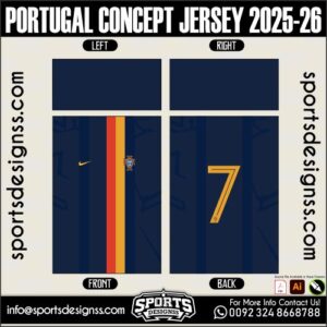 PORTUGAL CONCEPT JERSEY 2025-26. PORTUGAL CONCEPT JERSEY 2025-26, PORTUGAL CONCEPT JERSEY 2025-26.PORTUGAL CONCEPT JERSEY 2025-26, PORTUGAL CONCEPT JERSEY 2025-26, PORTUGAL CONCEPT JERSEY 2025-26 SHIRT VECTOR, NEW PORTUGAL CONCEPT JERSEY 2025-26 2022/23. Sublimation Football Shirt Pattern, Soccer JERSEY Printing Files, Football Shirt Ai Files, Football Shirt Vector, Football Kit Vector, Sublimation Soccer JERSEY Printing Files,