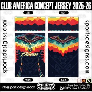 CLUB AMERICA CONCEPT JERSEY 2025-26. CLUB AMERICA CONCEPT JERSEY 2025-26, CLUB AMERICA CONCEPT JERSEY 2025-26.CLUB AMERICA CONCEPT JERSEY 2025-26, CLUB AMERICA CONCEPT JERSEY 2025-26, CLUB AMERICA CONCEPT JERSEY 2025-26 SHIRT VECTOR, NEW CLUB AMERICA CONCEPT JERSEY 2025-26 2022/23. Sublimation Football Shirt Pattern, Soccer JERSEY Printing Files, Football Shirt Ai Files, Football Shirt Vector, Football Kit Vector, Sublimation Soccer JERSEY Printing Files,