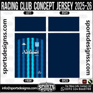 RACING CLUB CONCEPT JERSEY 2025-26, RACING CLUB CONCEPT JERSEY 2025-26. RACING CLUB CONCEPT JERSEY 2025-26, SPORTS DESIGNS CUSTOM SOCCER JERSEY, SPORTS DESIGNS CUSTOM SOCCER JERSEY SHIRT VECTOR, RACING CLUB CONCEPT JERSEY 2025-26. Sublimation Football Shirt Pattern, Soccer JERSEY Printing Files, Football Shirt Ai Files, Football Shirt Vector, Football Kit Vector, Sublimation Soccer JERSEY Printing Files, Print Ready Football Shirt CDR and Ai Files, Soccer JERSEY Design for Sublimation, RACING CLUB CONCEPT JERSEY 2025-26. This JERSEY is Available in PDF, Ai & CDR Format