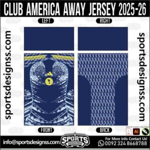 CLUB AMERICA AWAY JERSEY 2025-26, CLUB AMERICA AWAY JERSEY 2025-26. CLUB AMERICA AWAY JERSEY 2025-26, SPORTS DESIGNS CUSTOM SOCCER JERSEY, SPORTS DESIGNS CUSTOM SOCCER JERSEY SHIRT VECTOR, CLUB AMERICA AWAY JERSEY 2025-26. Sublimation Football Shirt Pattern, Soccer JERSEY Printing Files, Football Shirt Ai Files, Football Shirt Vector, Football Kit Vector, Sublimation Soccer JERSEY Printing Files, Print Ready Football Shirt CDR and Ai Files, Soccer JERSEY Design for Sublimation, CLUB AMERICA AWAY JERSEY 2025-26. This JERSEY is Available in PDF, Ai & CDR Format