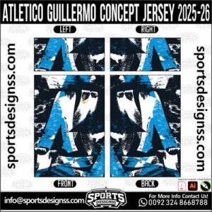 ATLETICO GUILLERMO CONCEPT JERSEY 2025-26, ATLETICO GUILLERMO CONCEPT JERSEY 2025-26. ATLETICO GUILLERMO CONCEPT JERSEY 2025-26, SPORTS DESIGNS CUSTOM SOCCER JERSEY, SPORTS DESIGNS CUSTOM SOCCER JERSEY SHIRT VECTOR, ATLETICO GUILLERMO CONCEPT JERSEY 2025-26. Sublimation Football Shirt Pattern, Soccer JERSEY Printing Files, Football Shirt Ai Files, Football Shirt Vector, Football Kit Vector, Sublimation Soccer JERSEY Printing Files, Print Ready Football Shirt CDR and Ai Files, Soccer JERSEY Design for Sublimation, ATLETICO GUILLERMO CONCEPT JERSEY 2025-26. This JERSEY is Available in PDF, Ai & CDR Format