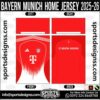 BAYERN MUNICH HOME JERSEY 2025-26, BAYERN MUNICH HOME JERSEY 2025-26. BAYERN MUNICH HOME JERSEY 2025-26, SPORTS DESIGNS CUSTOM SOCCER JERSEY, SPORTS DESIGNS CUSTOM SOCCER JERSEY SHIRT VECTOR, BAYERN MUNICH HOME JERSEY 2025-26. Sublimation Football Shirt Pattern, Soccer JERSEY Printing Files, Football Shirt Ai Files, Football Shirt Vector, Football Kit Vector, Sublimation Soccer JERSEY Printing Files, Print Ready Football Shirt CDR and Ai Files, Soccer JERSEY Design for Sublimation, BAYERN MUNICH HOME JERSEY 2025-26. This JERSEY is Available in PDF, Ai & CDR Format