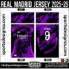 REAL MADRID JERSEY 2025-26, REAL MADRID JERSEY 2025-26. REAL MADRID JERSEY 2025-26, SPORTS DESIGNS CUSTOM SOCCER JERSEY, SPORTS DESIGNS CUSTOM SOCCER JERSEY SHIRT VECTOR, REAL MADRID JERSEY 2025-26. Sublimation Football Shirt Pattern, Soccer JERSEY Printing Files, Football Shirt Ai Files, Football Shirt Vector, Football Kit Vector, Sublimation Soccer JERSEY Printing Files, Print Ready Football Shirt CDR and Ai Files, Soccer JERSEY Design for Sublimation, REAL MADRID JERSEY 2025-26. This JERSEY is Available in PDF, Ai & CDR Format