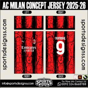 AC MILAN CONCEPT JERSEY 2025-26. AC MILAN CONCEPT JERSEY 2025-26, AC MILAN CONCEPT JERSEY 2025-26.AC MILAN CONCEPT JERSEY 2025-26, AC MILAN CONCEPT JERSEY 2025-26, AC MILAN CONCEPT JERSEY 2025-26 SHIRT VECTOR, NEW AC MILAN CONCEPT JERSEY 2025-26 2022/23. Sublimation Football Shirt Pattern, Soccer JERSEY Printing Files, Football Shirt Ai Files, Football Shirt Vector, Football Kit Vector, Sublimation Soccer JERSEY Printing Files,