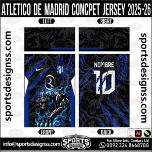 ATLETICO DE MADRID CONCPET JERSEY 2025-26. ATLETICO DE MADRID CONCPET JERSEY 2025-26, ATLETICO DE MADRID CONCPET JERSEY 2025-26.ATLETICO DE MADRID CONCPET JERSEY 2025-26, ATLETICO DE MADRID CONCPET JERSEY 2025-26, ATLETICO DE MADRID CONCPET JERSEY 2025-26 SHIRT VECTOR, NEW ATLETICO DE MADRID CONCPET JERSEY 2025-26 2022/23. Sublimation Football Shirt Pattern, Soccer JERSEY Printing Files, Football Shirt Ai Files, Football Shirt Vector, Football Kit Vector, Sublimation Soccer JERSEY Printing Files,