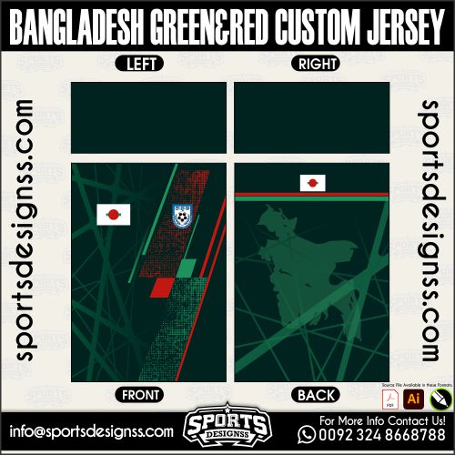 BANGLADESH GREEN&RED CUSTOM JERSEY. BANGLADESH GREEN&RED CUSTOM JERSEY, BANGLADESH GREEN&RED CUSTOM JERSEY.BANGLADESH GREEN&RED CUSTOM JERSEY, BANGLADESH GREEN&RED CUSTOM JERSEY, BANGLADESH GREEN&RED CUSTOM JERSEY SHIRT VECTOR, NEW BANGLADESH GREEN&RED CUSTOM JERSEY 2022/23. Sublimation Football Shirt Pattern, Soccer JERSEY Printing Files, Football Shirt Ai Files, Football Shirt Vector, Football Kit Vector, Sublimation Soccer JERSEY Printing Files,