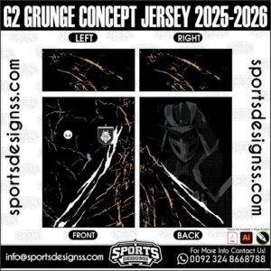 G2 GRUNGE CONCEPT JERSEY 2025-2026. G2 GRUNGE CONCEPT JERSEY 2025-2026, G2 GRUNGE CONCEPT JERSEY 2025-2026.G2 GRUNGE CONCEPT JERSEY 2025-2026, G2 GRUNGE CONCEPT JERSEY 2025-2026, G2 GRUNGE CONCEPT JERSEY 2025-2026 SHIRT VECTOR, NEW G2 GRUNGE CONCEPT JERSEY 2025-2026 2022/23. Sublimation Football Shirt Pattern, Soccer JERSEY Printing Files, Football Shirt Ai Files, Football Shirt Vector, Football Kit Vector, Sublimation Soccer JERSEY Printing Files,