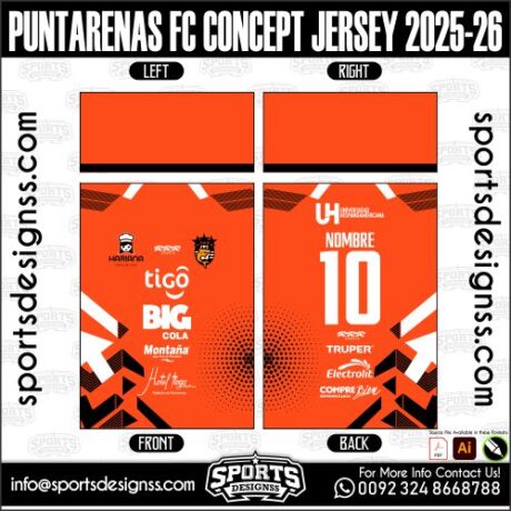 PUNTARENAS FC CONCEPT JERSEY 2025-26 - Sports Designss