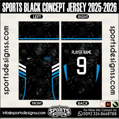 SPORTS BLACK CONCEPT JERSEY. SPORTS BLACK CONCEPT JERSEY, SPORTS BLACK CONCEPT JERSEY.SPORTS BLACK CONCEPT JERSEY, SPORTS BLACK CONCEPT JERSEY, SPORTS BLACK CONCEPT JERSEY SHIRT VECTOR, NEW SPORTS BLACK CONCEPT JERSEY 2022/23. Sublimation Football Shirt Pattern, Soccer JERSEY Printing Files, Football Shirt Ai Files, Football Shirt Vector, Football Kit Vector, Sublimation Soccer JERSEY Printing Files,