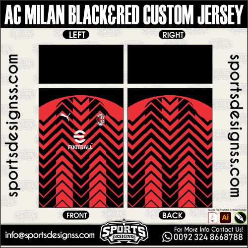 AC MILAN BLACK&RED CUSTOM JERSEY, AC MILAN BLACK&RED CUSTOM JERSEY. AC MILAN BLACK&RED CUSTOM JERSEY, SPORTS DESIGNS CUSTOM SOCCER JERSEY, SPORTS DESIGNS CUSTOM SOCCER JERSEY SHIRT VECTOR, AC MILAN BLACK&RED CUSTOM JERSEY. Sublimation Football Shirt Pattern, Soccer JERSEY Printing Files, Football Shirt Ai Files, Football Shirt Vector, Football Kit Vector, Sublimation Soccer JERSEY Printing Files, Print Ready Football Shirt CDR and Ai Files, Soccer JERSEY Design for Sublimation, AC MILAN BLACK&RED CUSTOM JERSEY. This JERSEY is Available in PDF, Ai & CDR Format