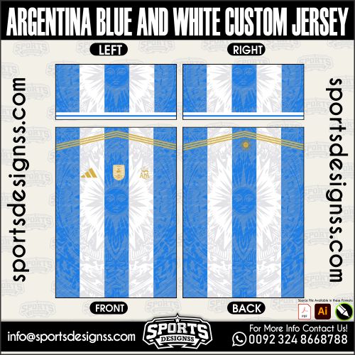 ARGENTINA BLUE AND WHITE CUSTOM JERSEY, ARGENTINA BLUE AND WHITE CUSTOM JERSEY. ARGENTINA BLUE AND WHITE CUSTOM JERSEY, SPORTS DESIGNS CUSTOM SOCCER JERSEY, SPORTS DESIGNS CUSTOM SOCCER JERSEY SHIRT VECTOR, ARGENTINA BLUE AND WHITE CUSTOM JERSEY. Sublimation Football Shirt Pattern, Soccer JERSEY Printing Files, Football Shirt Ai Files, Football Shirt Vector, Football Kit Vector, Sublimation Soccer JERSEY Printing Files, Print Ready Football Shirt CDR and Ai Files, Soccer JERSEY Design for Sublimation, ARGENTINA BLUE AND WHITE CUSTOM JERSEY. This JERSEY is Available in PDF, Ai & CDR Format