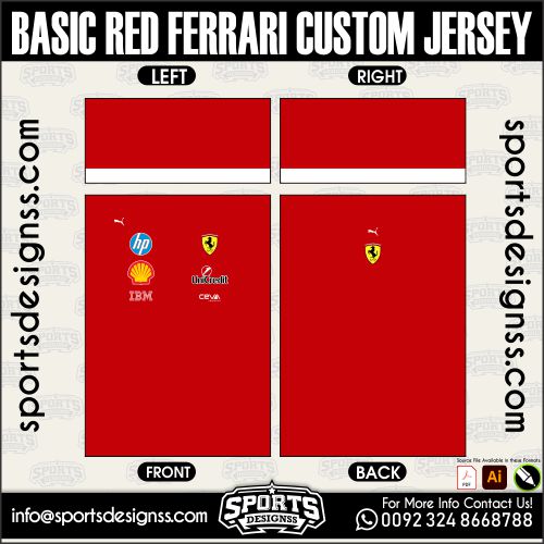 BASIC RED FERRARI CUSTOM JERSEY, BASIC RED FERRARI CUSTOM JERSEY. BASIC RED FERRARI CUSTOM JERSEY, SPORTS DESIGNS CUSTOM SOCCER JERSEY, SPORTS DESIGNS CUSTOM SOCCER JERSEY SHIRT VECTOR, BASIC RED FERRARI CUSTOM JERSEY. Sublimation Football Shirt Pattern, Soccer JERSEY Printing Files, Football Shirt Ai Files, Football Shirt Vector, Football Kit Vector, Sublimation Soccer JERSEY Printing Files, Print Ready Football Shirt CDR and Ai Files, Soccer JERSEY Design for Sublimation, BASIC RED FERRARI CUSTOM JERSEY. This JERSEY is Available in PDF, Ai & CDR Format