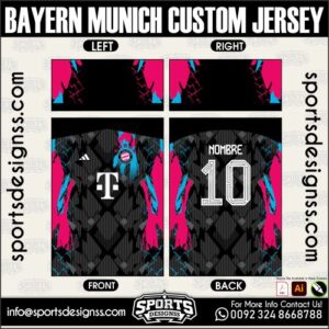 BAYERN MUNICH CUSTOM JERSEY, BAYERN MUNICH CUSTOM JERSEY. BAYERN MUNICH CUSTOM JERSEY, SPORTS DESIGNS CUSTOM SOCCER JERSEY, SPORTS DESIGNS CUSTOM SOCCER JERSEY SHIRT VECTOR, BAYERN MUNICH CUSTOM JERSEY. Sublimation Football Shirt Pattern, Soccer JERSEY Printing Files, Football Shirt Ai Files, Football Shirt Vector, Football Kit Vector, Sublimation Soccer JERSEY Printing Files, Print Ready Football Shirt CDR and Ai Files, Soccer JERSEY Design for Sublimation, BAYERN MUNICH CUSTOM JERSEY. This JERSEY is Available in PDF, Ai & CDR Format
