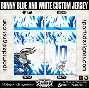 BUNNY BLUE AND WHITE CUSTOM JERSEY, BUNNY BLUE AND WHITE CUSTOM JERSEY. BUNNY BLUE AND WHITE CUSTOM JERSEY, SPORTS DESIGNS CUSTOM SOCCER JERSEY, SPORTS DESIGNS CUSTOM SOCCER JERSEY SHIRT VECTOR, BUNNY BLUE AND WHITE CUSTOM JERSEY. Sublimation Football Shirt Pattern, Soccer JERSEY Printing Files, Football Shirt Ai Files, Football Shirt Vector, Football Kit Vector, Sublimation Soccer JERSEY Printing Files, Print Ready Football Shirt CDR and Ai Files, Soccer JERSEY Design for Sublimation, BUNNY BLUE AND WHITE CUSTOM JERSEY. This JERSEY is Available in PDF, Ai & CDR Format