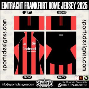EINTRACHT FRANKFURT HOME JERSEY 2025, EINTRACHT FRANKFURT HOME JERSEY 2025. EINTRACHT FRANKFURT HOME JERSEY 2025, SPORTS DESIGNS CUSTOM SOCCER JERSEY, SPORTS DESIGNS CUSTOM SOCCER JERSEY SHIRT VECTOR, EINTRACHT FRANKFURT HOME JERSEY 2025. Sublimation Football Shirt Pattern, Soccer JERSEY Printing Files, Football Shirt Ai Files, Football Shirt Vector, Football Kit Vector, Sublimation Soccer JERSEY Printing Files, Print Ready Football Shirt CDR and Ai Files, Soccer JERSEY Design for Sublimation, EINTRACHT FRANKFURT HOME JERSEY 2025. This JERSEY is Available in PDF, Ai & CDR Format