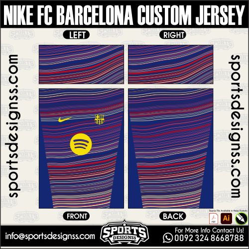 NIKE FC BARCELONA CUSTOM JERSEY, NIKE FC BARCELONA CUSTOM JERSEY. NIKE FC BARCELONA CUSTOM JERSEY, SPORTS DESIGNS CUSTOM SOCCER JERSEY, SPORTS DESIGNS CUSTOM SOCCER JERSEY SHIRT VECTOR, NIKE FC BARCELONA CUSTOM JERSEY. Sublimation Football Shirt Pattern, Soccer JERSEY Printing Files, Football Shirt Ai Files, Football Shirt Vector, Football Kit Vector, Sublimation Soccer JERSEY Printing Files, Print Ready Football Shirt CDR and Ai Files, Soccer JERSEY Design for Sublimation, NIKE FC BARCELONA CUSTOM JERSEY. This JERSEY is Available in PDF, Ai & CDR Format