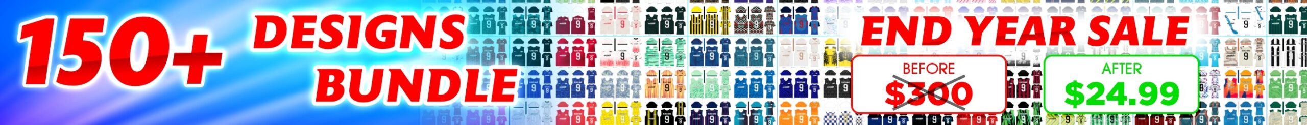 (150+ Templates) Super Mega Sublimation Jersey Designs Bundle | Sports Jersey & Apparel Vector Files | Instant Download – $34.99