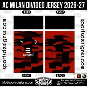 AC MILAN DIVIDED JERSEY 2026-27. AC MILAN DIVIDED JERSEY 2026-27, AC MILAN DIVIDED JERSEY 2026-27.AC MILAN DIVIDED JERSEY 2026-27, AC MILAN DIVIDED JERSEY 2026-27, AC MILAN DIVIDED JERSEY 2026-27 SHIRT VECTOR, NEW AC MILAN DIVIDED JERSEY 2026-27 2022/23. Sublimation Football Shirt Pattern, Soccer JERSEY Printing Files, Football Shirt Ai Files, Football Shirt Vector, Football Kit Vector, Sublimation Soccer JERSEY Printing Files,
