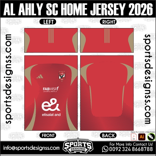 AL AHLY SC HOME JERSEY 2026. AL AHLY SC HOME JERSEY 2026, AL AHLY SC HOME JERSEY 2026.AL AHLY SC HOME JERSEY 2026, AL AHLY SC HOME JERSEY 2026, AL AHLY SC HOME JERSEY 2026 SHIRT VECTOR, NEW AL AHLY SC HOME JERSEY 2026 2022/23. Sublimation Football Shirt Pattern, Soccer JERSEY Printing Files, Football Shirt Ai Files, Football Shirt Vector, Football Kit Vector, Sublimation Soccer JERSEY Printing Files,