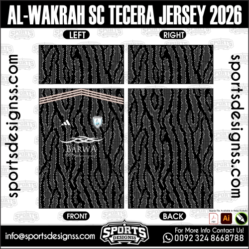 AL-WAKRAH SC TECERA JERSEY 2026. AL-WAKRAH SC TECERA JERSEY 2026, AL-WAKRAH SC TECERA JERSEY 2026.AL-WAKRAH SC TECERA JERSEY 2026, AL-WAKRAH SC TECERA JERSEY 2026, AL-WAKRAH SC TECERA JERSEY 2026 SHIRT VECTOR, NEW AL-WAKRAH SC TECERA JERSEY 2026 2022/23. Sublimation Football Shirt Pattern, Soccer JERSEY Printing Files, Football Shirt Ai Files, Football Shirt Vector, Football Kit Vector, Sublimation Soccer JERSEY Printing Files,