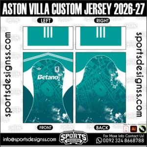 ASTON VILLA CUSTOM JERSEY 2026-27. ASTON VILLA CUSTOM JERSEY 2026-27, ASTON VILLA CUSTOM JERSEY 2026-27.ASTON VILLA CUSTOM JERSEY 2026-27, ASTON VILLA CUSTOM JERSEY 2026-27, ASTON VILLA CUSTOM JERSEY 2026-27 SHIRT VECTOR, NEW ASTON VILLA CUSTOM JERSEY 2026-27 2022/23. Sublimation Football Shirt Pattern, Soccer JERSEY Printing Files, Football Shirt Ai Files, Football Shirt Vector, Football Kit Vector, Sublimation Soccer JERSEY Printing Files,