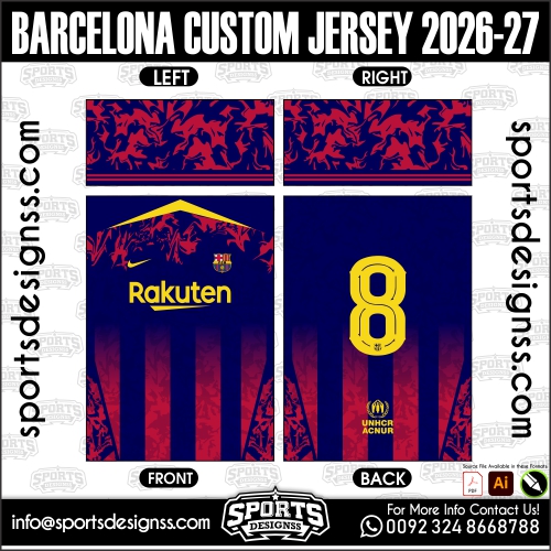 BARCELONA CUSTOM JERSEY 2026-27. BARCELONA CUSTOM JERSEY 2026-27, BARCELONA CUSTOM JERSEY 2026-27.BARCELONA CUSTOM JERSEY 2026-27, BARCELONA CUSTOM JERSEY 2026-27, BARCELONA CUSTOM JERSEY 2026-27 SHIRT VECTOR, NEW BARCELONA CUSTOM JERSEY 2026-27 2022/23. Sublimation Football Shirt Pattern, Soccer JERSEY Printing Files, Football Shirt Ai Files, Football Shirt Vector, Football Kit Vector, Sublimation Soccer JERSEY Printing Files,