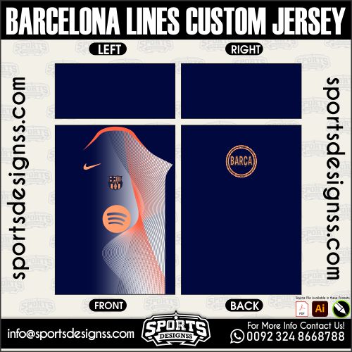 BARCELONA LINES CUSTOM JERSEY, BARCELONA LINES CUSTOM JERSEY. BARCELONA LINES CUSTOM JERSEY, SPORTS DESIGNS CUSTOM SOCCER JERSEY, SPORTS DESIGNS CUSTOM SOCCER JERSEY SHIRT VECTOR, BARCELONA LINES CUSTOM JERSEY. Sublimation Football Shirt Pattern, Soccer JERSEY Printing Files, Football Shirt Ai Files, Football Shirt Vector, Football Kit Vector, Sublimation Soccer JERSEY Printing Files, Print Ready Football Shirt CDR and Ai Files, Soccer JERSEY Design for Sublimation, BARCELONA LINES CUSTOM JERSEY. This JERSEY is Available in PDF, Ai & CDR Format