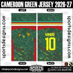 CAMEROON GREEN JERSEY 2026-27. CAMEROON GREEN JERSEY 2026-27, CAMEROON GREEN JERSEY 2026-27.CAMEROON GREEN JERSEY 2026-27, CAMEROON GREEN JERSEY 2026-27, CAMEROON GREEN JERSEY 2026-27 SHIRT VECTOR, NEW CAMEROON GREEN JERSEY 2026-27 2022/23. Sublimation Football Shirt Pattern, Soccer JERSEY Printing Files, Football Shirt Ai Files, Football Shirt Vector, Football Kit Vector, Sublimation Soccer JERSEY Printing Files,