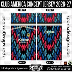 CLUB AMERICA CONCEPT JERSEY 2026-27. CLUB AMERICA CONCEPT JERSEY 2026-27, CLUB AMERICA CONCEPT JERSEY 2026-27.CLUB AMERICA CONCEPT JERSEY 2026-27, CLUB AMERICA CONCEPT JERSEY 2026-27, CLUB AMERICA CONCEPT JERSEY 2026-27 SHIRT VECTOR, NEW CLUB AMERICA CONCEPT JERSEY 2026-27 2022/23. Sublimation Football Shirt Pattern, Soccer JERSEY Printing Files, Football Shirt Ai Files, Football Shirt Vector, Football Kit Vector, Sublimation Soccer JERSEY Printing Files,
