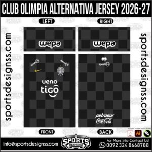 CLUB OLIMPIA ALTERNATIVA JERSEY 2026-27. CLUB OLIMPIA ALTERNATIVA JERSEY 2026-27, CLUB OLIMPIA ALTERNATIVA JERSEY 2026-27.CLUB OLIMPIA ALTERNATIVA JERSEY 2026-27, CLUB OLIMPIA ALTERNATIVA JERSEY 2026-27, CLUB OLIMPIA ALTERNATIVA JERSEY 2026-27 SHIRT VECTOR, NEW CLUB OLIMPIA ALTERNATIVA JERSEY 2026-27 2022/23. Sublimation Football Shirt Pattern, Soccer JERSEY Printing Files, Football Shirt Ai Files, Football Shirt Vector, Football Kit Vector, Sublimation Soccer JERSEY Printing Files,