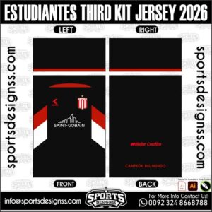 ESTUDIANTES THIRD KIT JERSEY 2026. ESTUDIANTES THIRD KIT JERSEY 2026, ESTUDIANTES THIRD KIT JERSEY 2026.ESTUDIANTES THIRD KIT JERSEY 2026, ESTUDIANTES THIRD KIT JERSEY 2026, ESTUDIANTES THIRD KIT JERSEY 2026 SHIRT VECTOR, NEW ESTUDIANTES THIRD KIT JERSEY 2026 2022/23. Sublimation Football Shirt Pattern, Soccer JERSEY Printing Files, Football Shirt Ai Files, Football Shirt Vector, Football Kit Vector, Sublimation Soccer JERSEY Printing Files,