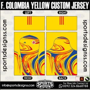 F. COLOMBIA YELLOW CUSTOM JERSEY, F. COLOMBIA YELLOW CUSTOM JERSEY. F. COLOMBIA YELLOW CUSTOM JERSEY, SPORTS DESIGNS CUSTOM SOCCER JERSEY, SPORTS DESIGNS CUSTOM SOCCER JERSEY SHIRT VECTOR, F. COLOMBIA YELLOW CUSTOM JERSEY. Sublimation Football Shirt Pattern, Soccer JERSEY Printing Files, Football Shirt Ai Files, Football Shirt Vector, Football Kit Vector, Sublimation Soccer JERSEY Printing Files, Print Ready Football Shirt CDR and Ai Files, Soccer JERSEY Design for Sublimation, F. COLOMBIA YELLOW CUSTOM JERSEY. This JERSEY is Available in PDF, Ai & CDR Format