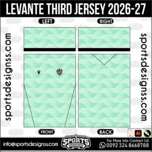 LEVANTE THIRD JERSEY 2026-27 . LEVANTE THIRD JERSEY 2026-27 , LEVANTE THIRD JERSEY 2026-27 .LEVANTE THIRD JERSEY 2026-27 , LEVANTE THIRD JERSEY 2026-27 , LEVANTE THIRD JERSEY 2026-27 SHIRT VECTOR, NEW LEVANTE THIRD JERSEY 2026-27 2022/23. Sublimation Football Shirt Pattern, Soccer JERSEY Printing Files, Football Shirt Ai Files, Football Shirt Vector, Football Kit Vector, Sublimation Soccer JERSEY Printing Files,