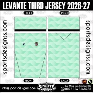 LEVANTE THIRD JERSEY 2026-27. LEVANTE THIRD JERSEY 2026-27, LEVANTE THIRD JERSEY 2026-27.LEVANTE THIRD JERSEY 2026-27, LEVANTE THIRD JERSEY 2026-27, LEVANTE THIRD JERSEY 2026-27 SHIRT VECTOR, NEW LEVANTE THIRD JERSEY 2026-27 2022/23. Sublimation Football Shirt Pattern, Soccer JERSEY Printing Files, Football Shirt Ai Files, Football Shirt Vector, Football Kit Vector, Sublimation Soccer JERSEY Printing Files,