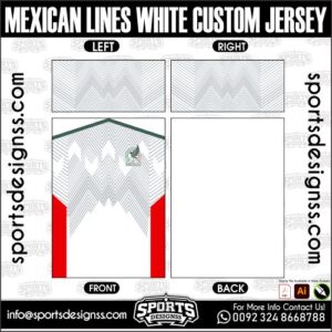 MEXICAN LINES WHITE CUSTOM JERSEY. MEXICAN LINES WHITE CUSTOM JERSEY, MEXICAN LINES WHITE CUSTOM JERSEY.MEXICAN LINES WHITE CUSTOM JERSEY, MEXICAN LINES WHITE CUSTOM JERSEY, MEXICAN LINES WHITE CUSTOM JERSEY SHIRT VECTOR, NEW MEXICAN LINES WHITE CUSTOM JERSEY 2022/23. Sublimation Football Shirt Pattern, Soccer JERSEY Printing Files, Football Shirt Ai Files, Football Shirt Vector, Football Kit Vector, Sublimation Soccer JERSEY Printing Files,