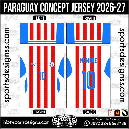 PARAGUAY CONCEPT JERSEY 2026-27. PARAGUAY CONCEPT JERSEY 2026-27, PARAGUAY CONCEPT JERSEY 2026-27.PARAGUAY CONCEPT JERSEY 2026-27, PARAGUAY CONCEPT JERSEY 2026-27, PARAGUAY CONCEPT JERSEY 2026-27 SHIRT VECTOR, NEW PARAGUAY CONCEPT JERSEY 2026-27 2022/23. Sublimation Football Shirt Pattern, Soccer JERSEY Printing Files, Football Shirt Ai Files, Football Shirt Vector, Football Kit Vector, Sublimation Soccer JERSEY Printing Files,