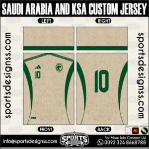 SAUDI ARABIA AND KSA CUSTOM JERSEY, SAUDI ARABIA AND KSA CUSTOM JERSEY. SAUDI ARABIA AND KSA CUSTOM JERSEY, SPORTS DESIGNS CUSTOM SOCCER JERSEY, SPORTS DESIGNS CUSTOM SOCCER JERSEY SHIRT VECTOR, SAUDI ARABIA AND KSA CUSTOM JERSEY. Sublimation Football Shirt Pattern, Soccer JERSEY Printing Files, Football Shirt Ai Files, Football Shirt Vector, Football Kit Vector, Sublimation Soccer JERSEY Printing Files, Print Ready Football Shirt CDR and Ai Files, Soccer JERSEY Design for Sublimation, SAUDI ARABIA AND KSA CUSTOM JERSEY. This JERSEY is Available in PDF, Ai & CDR Format