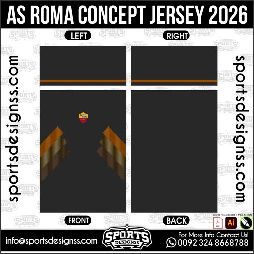 AS ROMA CONCEPT JERSEY 2026. AS ROMA CONCEPT JERSEY 2026, AS ROMA CONCEPT JERSEY 2026.AS ROMA CONCEPT JERSEY 2026, AS ROMA CONCEPT JERSEY 2026, AS ROMA CONCEPT JERSEY 2026 SHIRT VECTOR, NEW AS ROMA CONCEPT JERSEY 2026 2022/23. Sublimation Football Shirt Pattern, Soccer JERSEY Printing Files, Football Shirt Ai Files, Football Shirt Vector, Football Kit Vector, Sublimation Soccer JERSEY Printing Files,