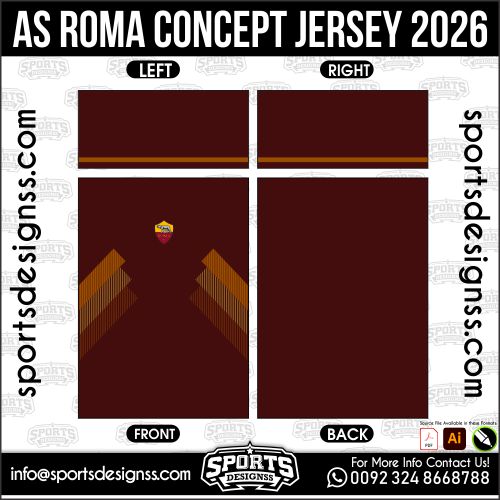 AS ROMA CONCEPT JERSEY 2026. AS ROMA CONCEPT JERSEY 2026, AS ROMA CONCEPT JERSEY 2026.AS ROMA CONCEPT JERSEY 2026, AS ROMA CONCEPT JERSEY 2026, AS ROMA CONCEPT JERSEY 2026 SHIRT VECTOR, NEW AS ROMA CONCEPT JERSEY 2026 2022/23. Sublimation Football Shirt Pattern, Soccer JERSEY Printing Files, Football Shirt Ai Files, Football Shirt Vector, Football Kit Vector, Sublimation Soccer JERSEY Printing Files,