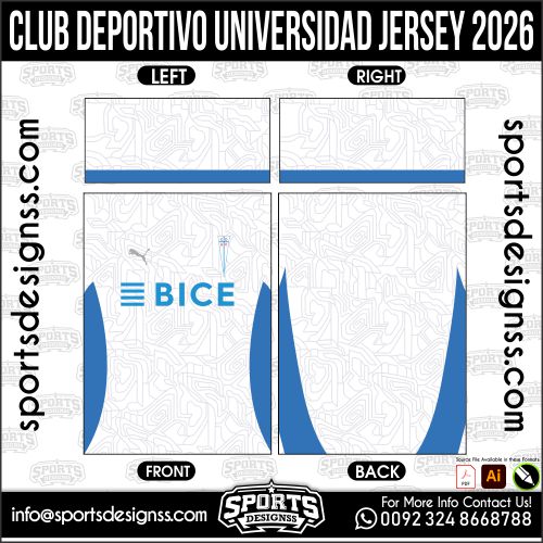 CLUB DEPORTIVO UNIVERSIDAD JERSEY 2026. CLUB DEPORTIVO UNIVERSIDAD JERSEY 2026, CLUB DEPORTIVO UNIVERSIDAD JERSEY 2026.CLUB DEPORTIVO UNIVERSIDAD JERSEY 2026, CLUB DEPORTIVO UNIVERSIDAD JERSEY 2026, CLUB DEPORTIVO UNIVERSIDAD JERSEY 2026 SHIRT VECTOR, NEW CLUB DEPORTIVO UNIVERSIDAD JERSEY 2026 2022/23. Sublimation Football Shirt Pattern, Soccer JERSEY Printing Files, Football Shirt Ai Files, Football Shirt Vector, Football Kit Vector, Sublimation Soccer JERSEY Printing Files,