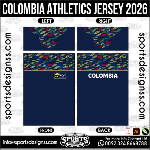 COLOMBIA ATHLETICS JERSEY 2026. COLOMBIA ATHLETICS JERSEY 2026, COLOMBIA ATHLETICS JERSEY 2026.COLOMBIA ATHLETICS JERSEY 2026, COLOMBIA ATHLETICS JERSEY 2026, COLOMBIA ATHLETICS JERSEY 2026 SHIRT VECTOR, NEW COLOMBIA ATHLETICS JERSEY 2026 2022/23. Sublimation Football Shirt Pattern, Soccer JERSEY Printing Files, Football Shirt Ai Files, Football Shirt Vector, Football Kit Vector, Sublimation Soccer JERSEY Printing Files,