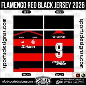 FLAMENGO RED BLACK JERSEY 2026. FLAMENGO RED BLACK JERSEY 2026, FLAMENGO RED BLACK JERSEY 2026.FLAMENGO RED BLACK JERSEY 2026, FLAMENGO RED BLACK JERSEY 2026, FLAMENGO RED BLACK JERSEY 2026 SHIRT VECTOR, NEW FLAMENGO RED BLACK JERSEY 2026 2022/23. Sublimation Football Shirt Pattern, Soccer JERSEY Printing Files, Football Shirt Ai Files, Football Shirt Vector, Football Kit Vector, Sublimation Soccer JERSEY Printing Files,