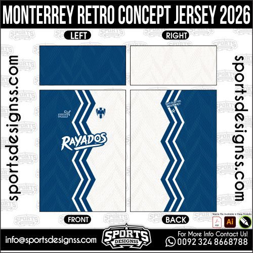 MONTERREY RETRO CONCEPT JERSEY 2026. MONTERREY RETRO CONCEPT JERSEY 2026, MONTERREY RETRO CONCEPT JERSEY 2026.MONTERREY RETRO CONCEPT JERSEY 2026, MONTERREY RETRO CONCEPT JERSEY 2026, MONTERREY RETRO CONCEPT JERSEY 2026 SHIRT VECTOR, NEW MONTERREY RETRO CONCEPT JERSEY 2026 2022/23. Sublimation Football Shirt Pattern, Soccer JERSEY Printing Files, Football Shirt Ai Files, Football Shirt Vector, Football Kit Vector, Sublimation Soccer JERSEY Printing Files,