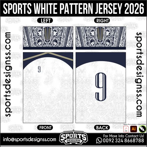SPORTS WHITE PATTERN JERSEY 2026. SPORTS WHITE PATTERN JERSEY 2026, SPORTS WHITE PATTERN JERSEY 2026.SPORTS WHITE PATTERN JERSEY 2026, SPORTS WHITE PATTERN JERSEY 2026, SPORTS WHITE PATTERN JERSEY 2026 SHIRT VECTOR, NEW SPORTS WHITE PATTERN JERSEY 2026 2022/23. Sublimation Football Shirt Pattern, Soccer JERSEY Printing Files, Football Shirt Ai Files, Football Shirt Vector, Football Kit Vector, Sublimation Soccer JERSEY Printing Files,