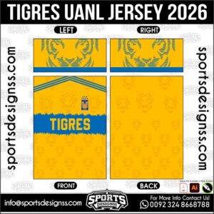 TIGRES UANL JERSEY 2026. TIGRES UANL JERSEY 2026, TIGRES UANL JERSEY 2026.TIGRES UANL JERSEY 2026, TIGRES UANL JERSEY 2026, TIGRES UANL JERSEY 2026 SHIRT VECTOR, NEW TIGRES UANL JERSEY 2026 2022/23. Sublimation Football Shirt Pattern, Soccer JERSEY Printing Files, Football Shirt Ai Files, Football Shirt Vector, Football Kit Vector, Sublimation Soccer JERSEY Printing Files,