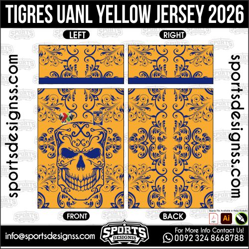 TIGRES UANL YELLOW JERSEY 2026. TIGRES UANL YELLOW JERSEY 2026, TIGRES UANL YELLOW JERSEY 2026.TIGRES UANL YELLOW JERSEY 2026, TIGRES UANL YELLOW JERSEY 2026, TIGRES UANL YELLOW JERSEY 2026 SHIRT VECTOR, NEW TIGRES UANL YELLOW JERSEY 2026 2022/23. Sublimation Football Shirt Pattern, Soccer JERSEY Printing Files, Football Shirt Ai Files, Football Shirt Vector, Football Kit Vector, Sublimation Soccer JERSEY Printing Files,