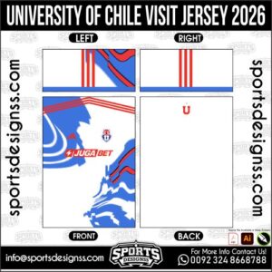 UNIVERSITY OF CHILE VISIT JERSEY 2026. UNIVERSITY OF CHILE VISIT JERSEY 2026, UNIVERSITY OF CHILE VISIT JERSEY 2026.UNIVERSITY OF CHILE VISIT JERSEY 2026, UNIVERSITY OF CHILE VISIT JERSEY 2026, UNIVERSITY OF CHILE VISIT JERSEY 2026 SHIRT VECTOR, NEW UNIVERSITY OF CHILE VISIT JERSEY 2026 2022/23. Sublimation Football Shirt Pattern, Soccer JERSEY Printing Files, Football Shirt Ai Files, Football Shirt Vector, Football Kit Vector, Sublimation Soccer JERSEY Printing Files,